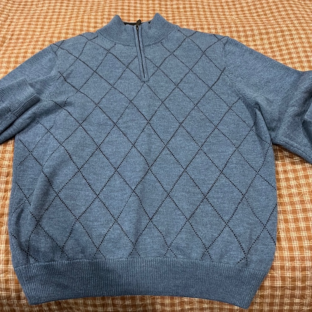 Brooks Brothers -346 Merino Wool Quarter Zip Sweater